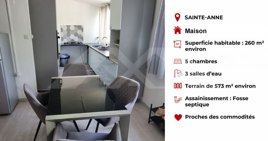vente Maison Sainte Anne