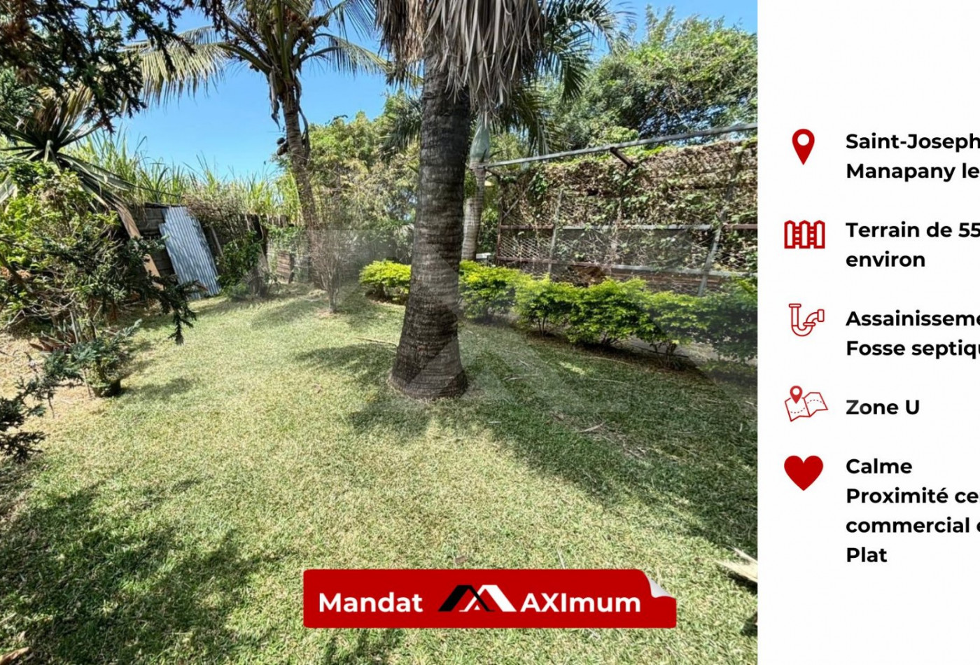 vente Terrain Saint Joseph - Photo 1