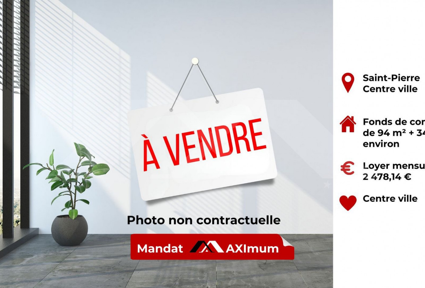 vente Local commercial Saint Pierre - Photo 1