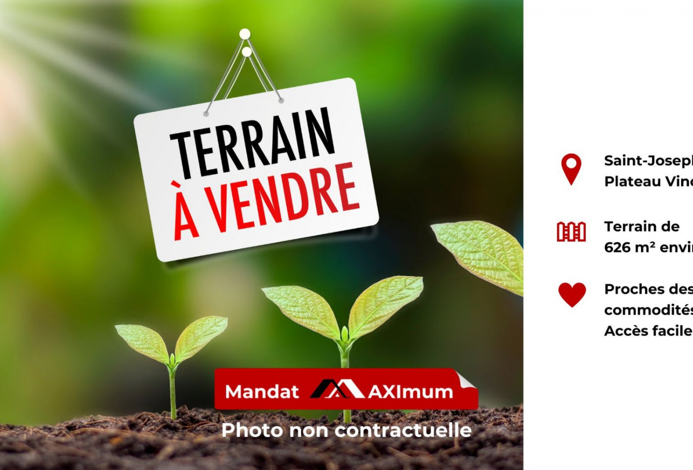 vente Terrain Saint Joseph - Photo 1