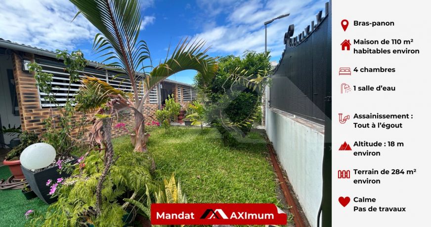 vente Maison Bras Panon