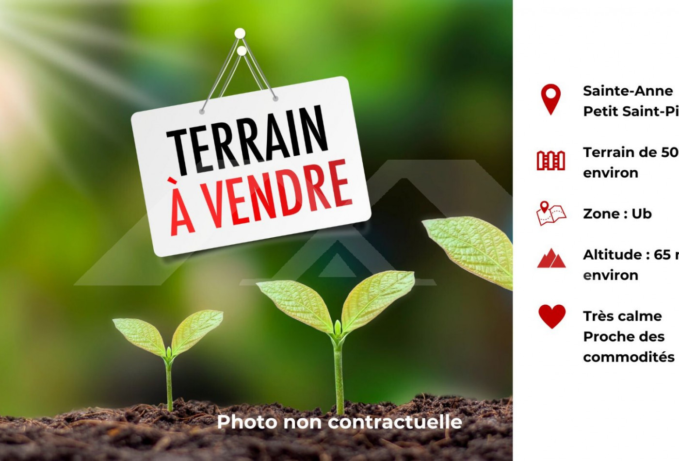 vente Terrain Sainte Anne - Photo 1