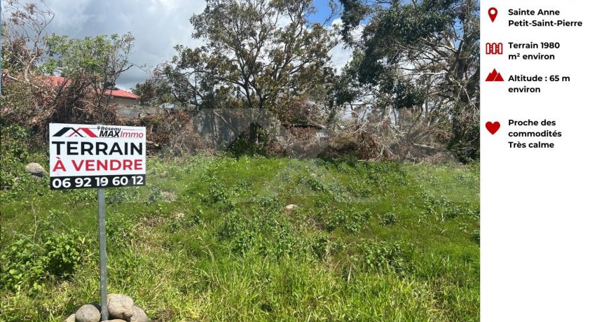 vente Terrain Sainte Anne