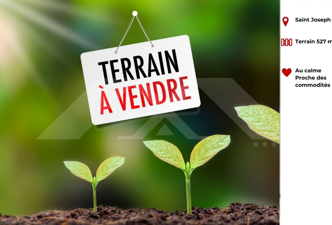 vente Terrain Saint Joseph - Photo 1