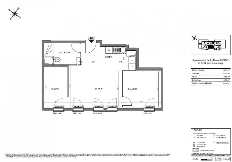 plan appartement t3 50m2