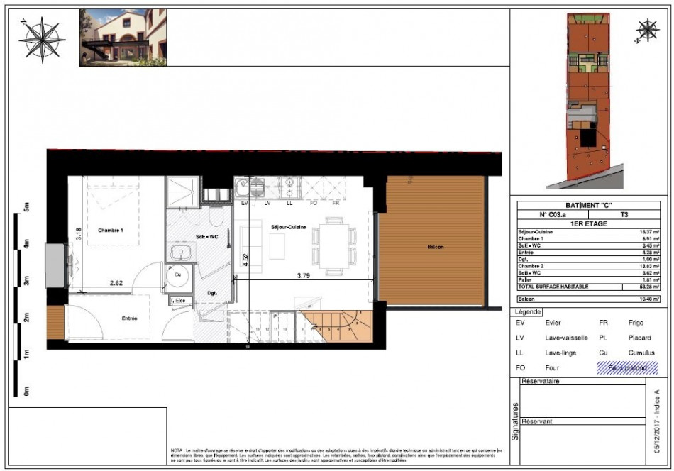 plan appartement 53m2