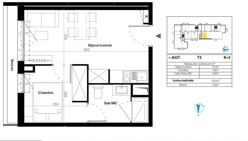 plan appartement de 30m2