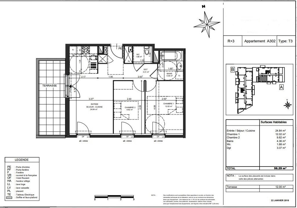 plan appartement 56m2