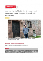 Le chef étoilé hervé busset vend son restaurant de conques, le moulin de cambelong Hamilton