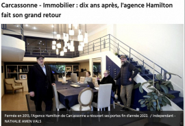 Carcassonne - immobilier : dix ans aprs, l'agence hamilton fait son grand retour Hamilton