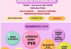 ClÉon d'andran loto de l'association le sou des ecoles dimanche 9 février 2025 à 14h. Office immobilier arienti