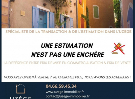 Différence entre prix de vente et prix de commercialisation Uzege immobilier