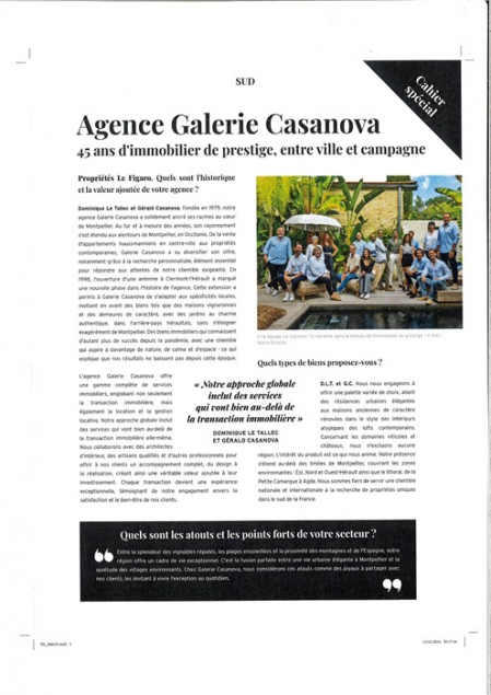 Nouvelle news Agence galerie casanova
