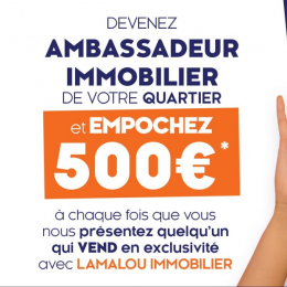 Win 500 € with lamalou immobilier Lamalou immobilier