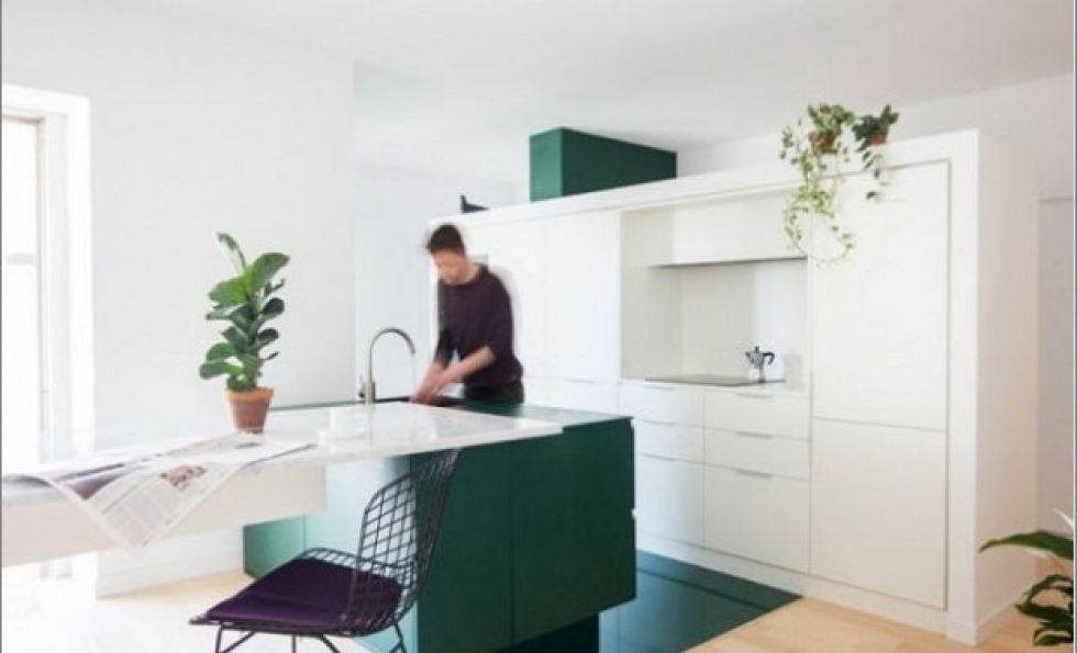 Cet appartement change de visage grâce à une nouvelle cuisine . Abessan immobilier
