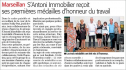 S'antoni immobilier reçoit ses premières médailles d'honneur du travail Soleil & prestige immobilier