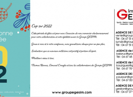 Le groupe gesim vous souhaite une bonne année 2022 Groupe gesim