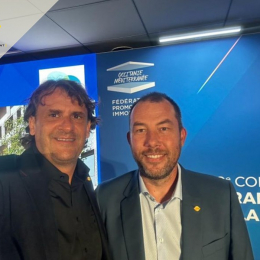 Jacques rossi (présidente de la fnaim 34) avec christophe sintes vice président à la soirée de la fpi Gestimmo