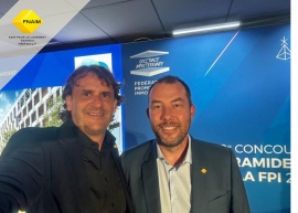 Jacques rossi (présidente de la fnaim 34) avec christophe sintes vice président à la soirée de la fpi Gestimmo