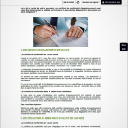 Régementation certificat de conformité du raccordement eaux usées Inter-med-immo34 - prestige