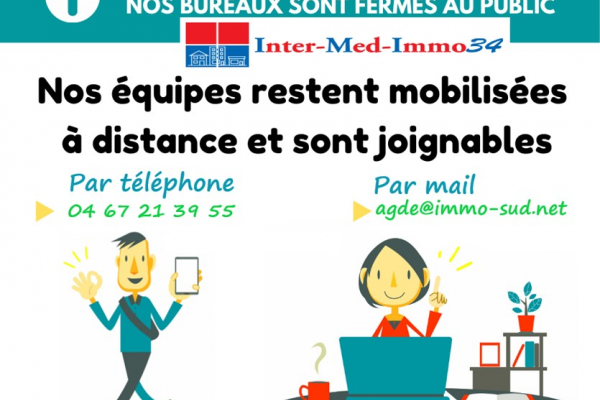 Nous restons mobilisÉs pendant le confinement et sont autorisÉs : Inter-med-immo34