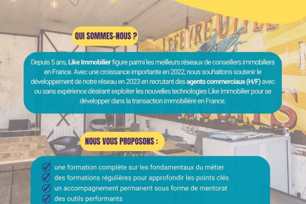Like immobilier recrute ! Like immobilier