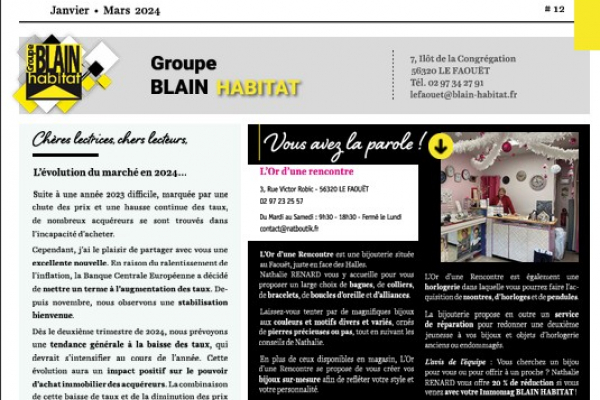 Immomag le faouët n°12 - janvier 2024 Reseau blain habitat