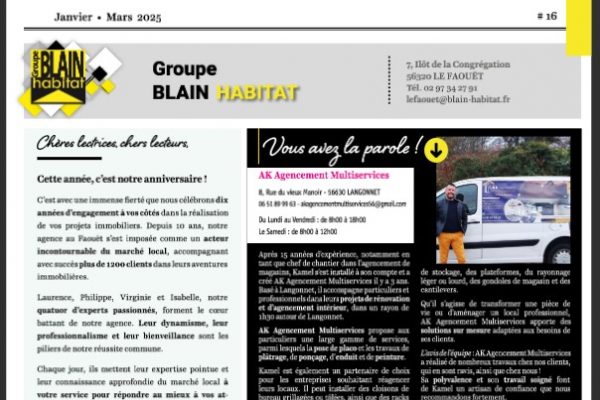 Immomag le faouët n°16 - janvier 2025 Reseau blain habitat