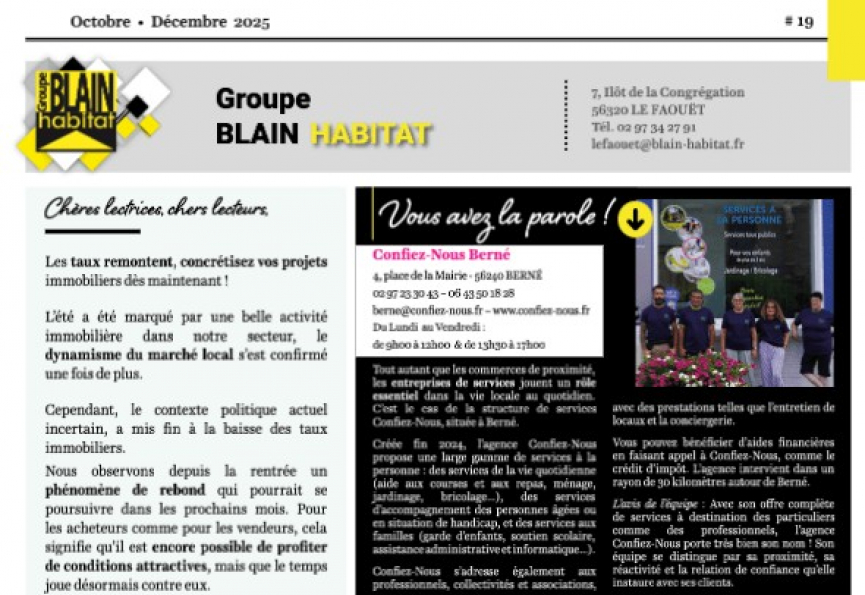 Immomag le faouët n°19 - octobre 2025 Reseau blain habitat