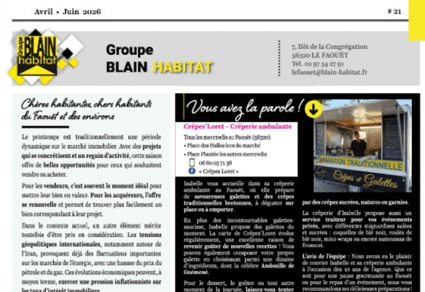 Immomag le faouët n°21 - avril 2026 Reseau blain habitat