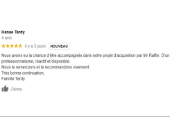 Avis cinq étoiles client google sur page agence immobilière à annecy cp immobilier Cp immobilier