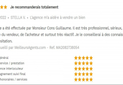 Avis 5 étoiles site meilleurs agents pour agences immobilières à annecy cp immobilier 25/04/2022 Cp immobilier