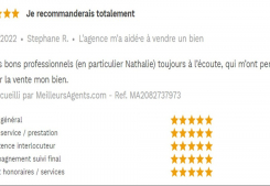Avis 5 étoiles site meilleurs agents pour agences immobilières à annecy cp immobilier 25/04/2022 Cp immobilier