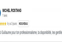 Avis client rostang cinq etoiles sur la page google cp immobilier annecy une des meilleures agences immobilières annecy Cp immobilier