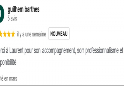 Avis client barthescinq etoiles sur la page google cp immobilier annecy une des meilleures agences immobilières à annecy Cp immobilier