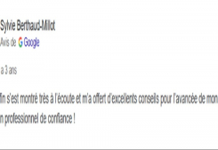 Avis client sylvie cinq etoiles sur la page google cp immobilier une des meilleures agences immobilières à annecy Cp immobilier