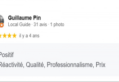 Avis client guillaume cinq etoiles sur la page google cp immobilier une des meilleures agences immobilières à annecy Cp immobilier