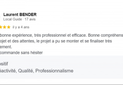 Avis client laurent cinq etoiles sur la page google cp immobilier une des meilleures agences immobilières à annecy Cp immobilier