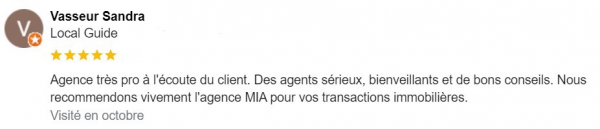 Témoignage de vasseur sandra Agence mia