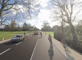 Piste cyclable à double sens route de croissy Immobilière des yvelines