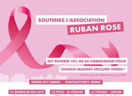 Octobre rose chez idy - soutenons ensemble la lutte contre le cancer du sein !  Immobilire des yvelines