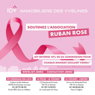 Octobre rose chez idy - soutenons ensemble la lutte contre le cancer du sein !  Immobilire des yvelines