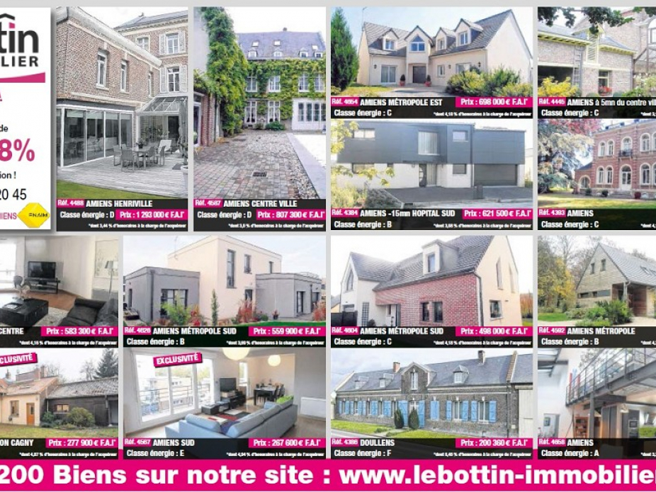 Le bottin immobilier dans le courrier immobilier du courrier picard Le bottin immobilier