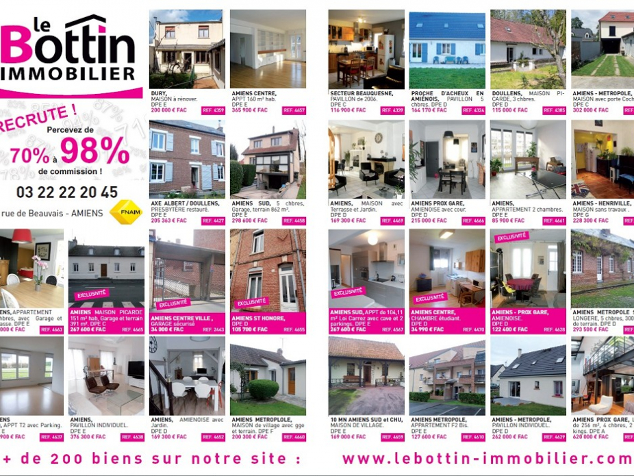 Double page dans l'immo 80 Le bottin immobilier