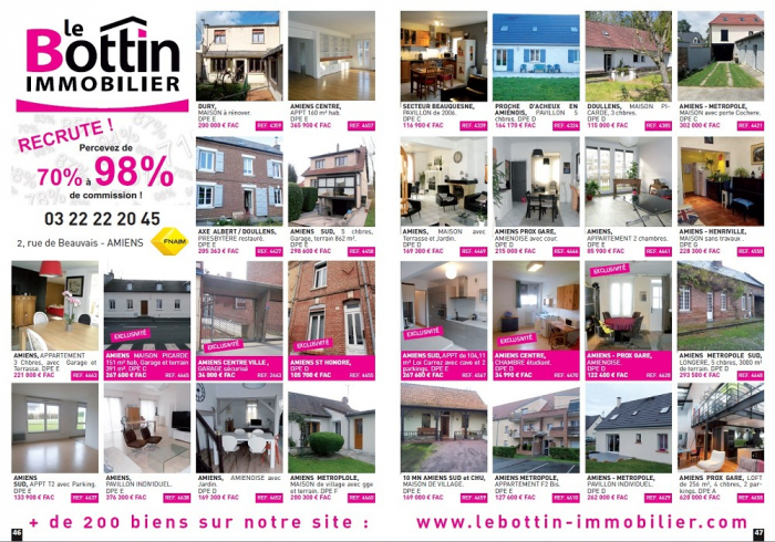 Double page dans l'immo 80 Le bottin immobilier