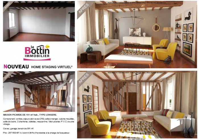 Home staging virtuel sur une de nos exclusivites Le bottin immobilier