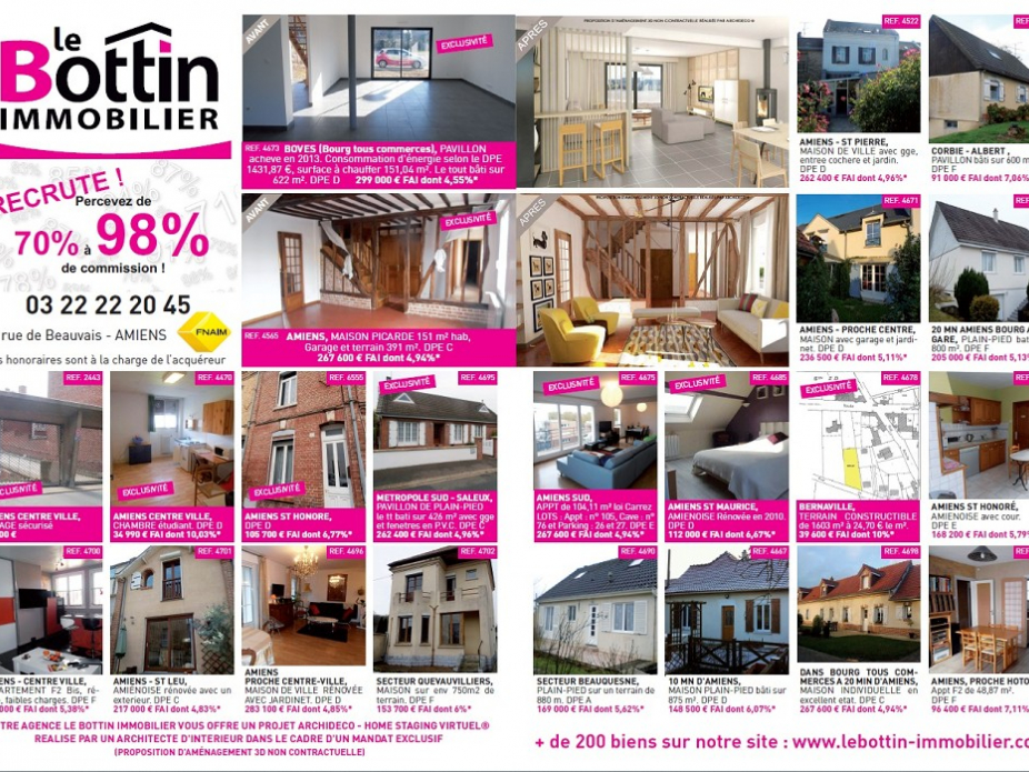 Decouvrez notre double page du mois de mars Le bottin immobilier