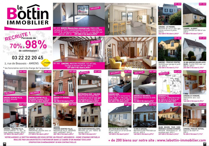 Decouvrez notre double page du mois de mars Le bottin immobilier