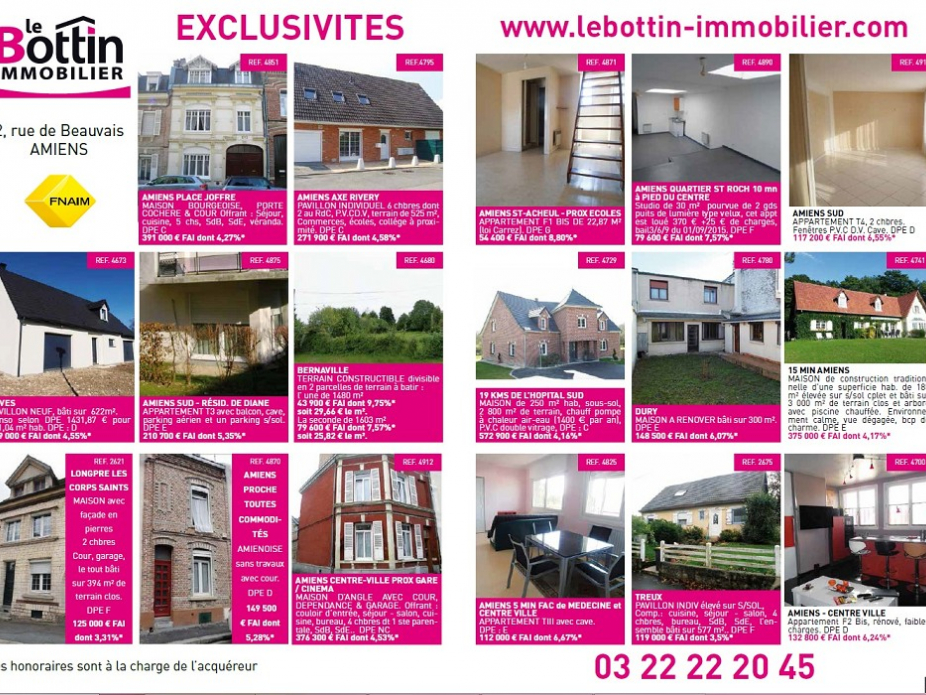 Nouvelle double page dans l'immo 80 Le bottin immobilier