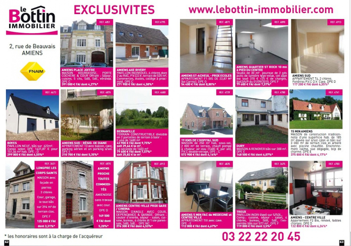 Nouvelle double page dans l'immo 80  Le bottin immobilier
